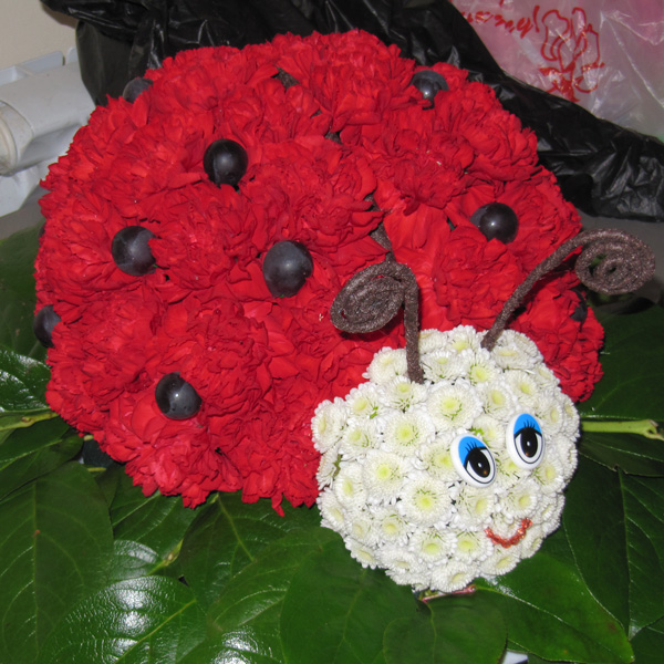 Композиция из гвоздик